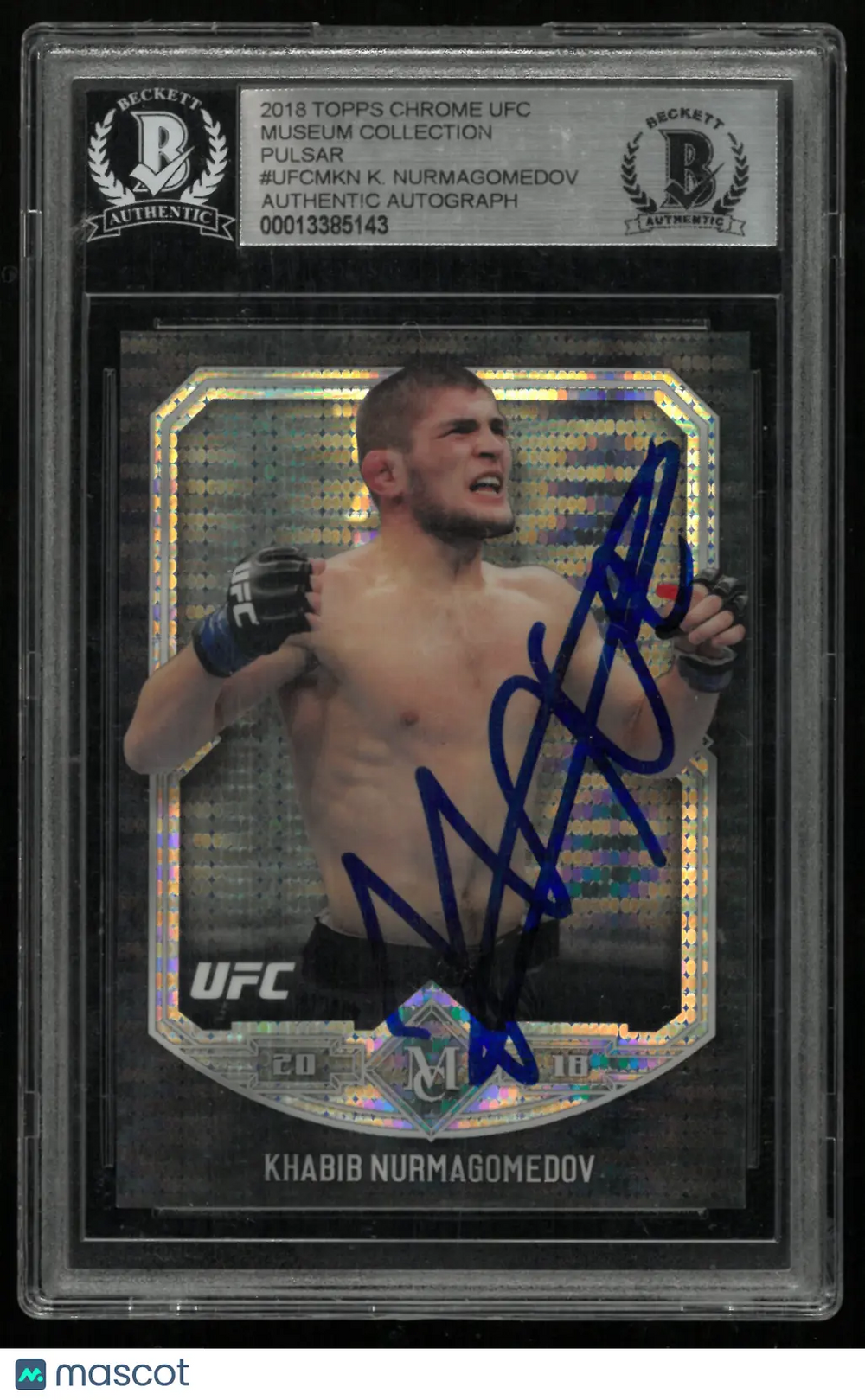 2018 Topps Chrome UFC Museum Collection Pulsar Khabib Nurmagomedov #UFCMKN BGS 0
