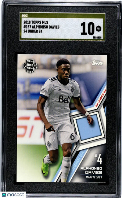 2018 Topps MLS Alphonso Davies #157 24 Under 24 SGC 10 Gold
