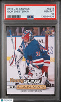 2019-20 Upper Deck Series 2 UD Canvas Young Guns RC Igor Shesterkin PSA 10