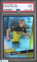 2019 Topps Finest UEFA Champions League Erling Haaland RC PSA 9