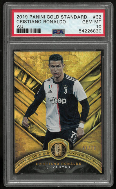 2019 Panini Gold Standard Soccer Cristiano Ronaldo AU #32 PSA 10 /79