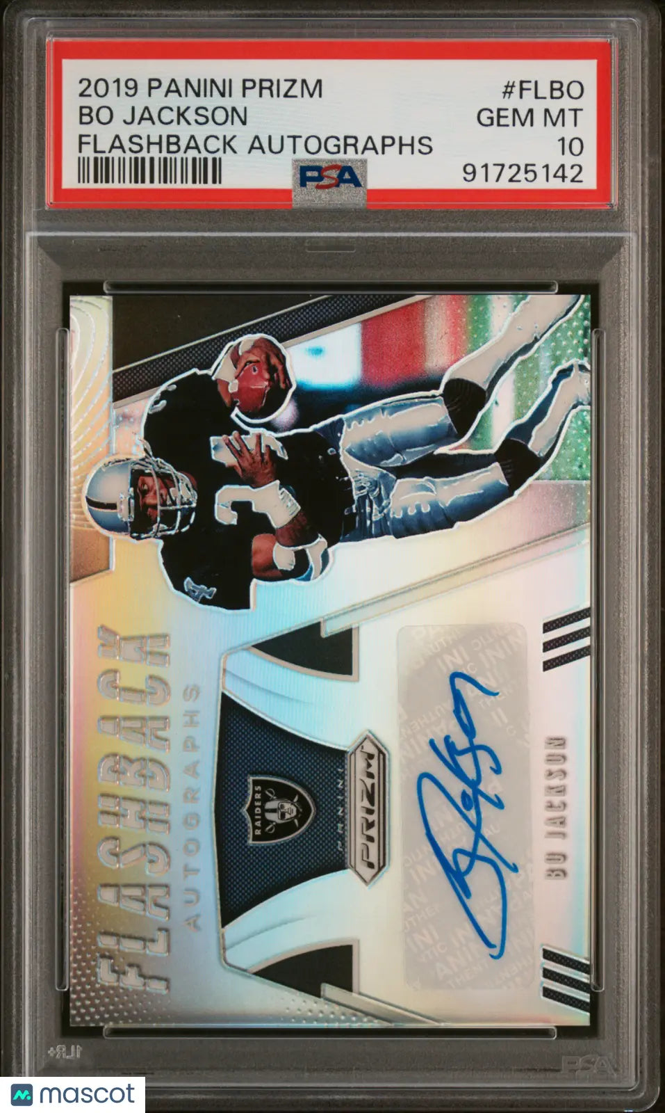 2019 Panini Prizm Flashback Autographs Bo Jackson PSA 10 /49