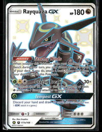 2019 Pokemon Alternate Art Promos Rayquaza GX 177a/168