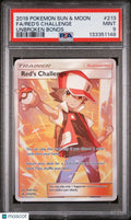 2019 Pokemon Sun Moon Unbroken Bonds Red's Challenge PSA 9 213/214