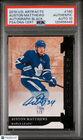 2019 Upper Deck Artifacts Auston Matthews Auto Black /5 PSA Authentic