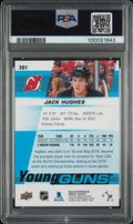 2019 Upper Deck Series 1 Jack Hughes Young Guns RC Rookie #201 PSA 9