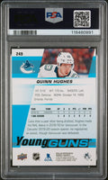 2019 Upper Deck Series 1 Young Guns Rookie Quinn Hughes RC PSA 10