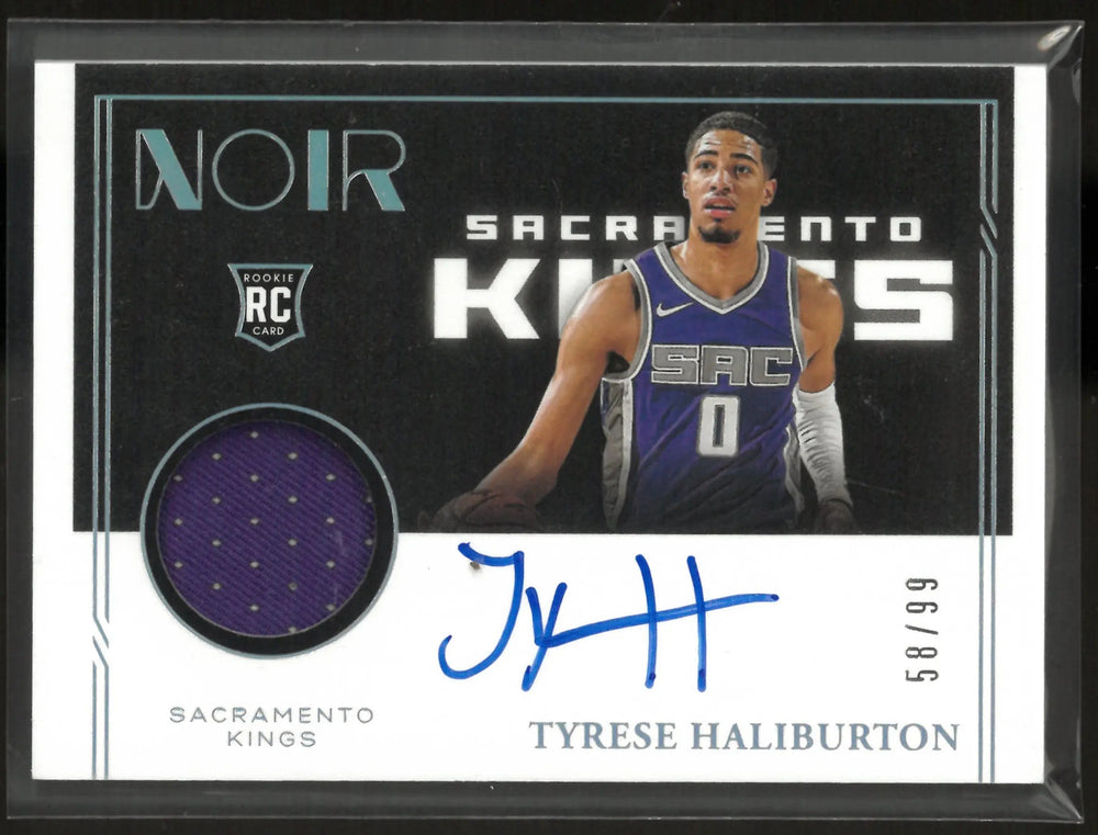2020-21 Panini Noir Tyrese Haliburton Rookie Patch Autograph Auto /99