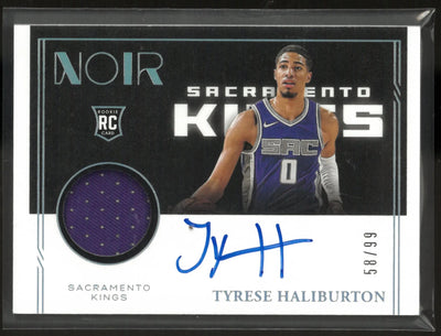 2020-21 Panini Noir Tyrese Haliburton Rookie Patch Autograph Auto /99