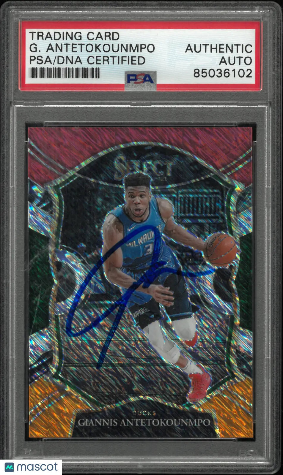 2020-21 Panini Select Giannis Antetokounmpo Autograph Auto PSA Authentic Auto