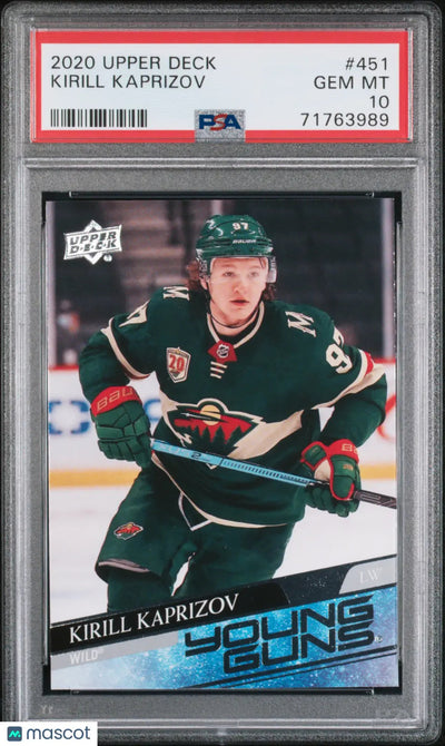 2020-21 Upper Deck Series 2 Kirill Kaprizov Young Guns RC Rookie #451 PSA 10