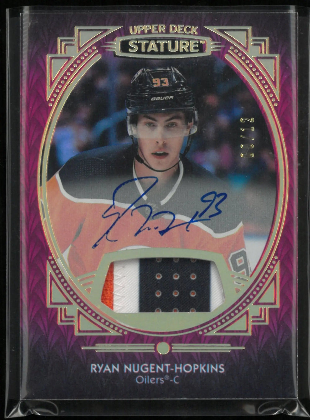 2020-21 Upper Deck Stature Ryan Nugent-Hopkins Autograph Patch Auto /12