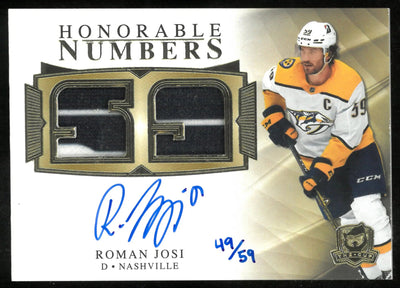 2020-21 Upper Deck The Cup Honorable Numbers Patch Auto Roman Josi /59