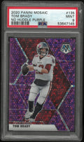 2020 Mosaic Football Tom Brady No Huddle Purple PSA 9 /50