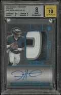 2020 National Treasures Midnight Jalen Hurts RC Jersey Patch BGS 8 /20