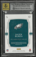 2020 National Treasures Midnight Jalen Hurts RC Jersey Patch BGS 8 /20