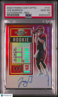2020 Panini Contenders Optic Joe Burrow RC Rookie Ticket Auto Red PSA 10 /199