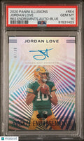 2020 Panini Illusions Rookie Endorsement Autograph Jordan Love Blue RC/99 PSA 10