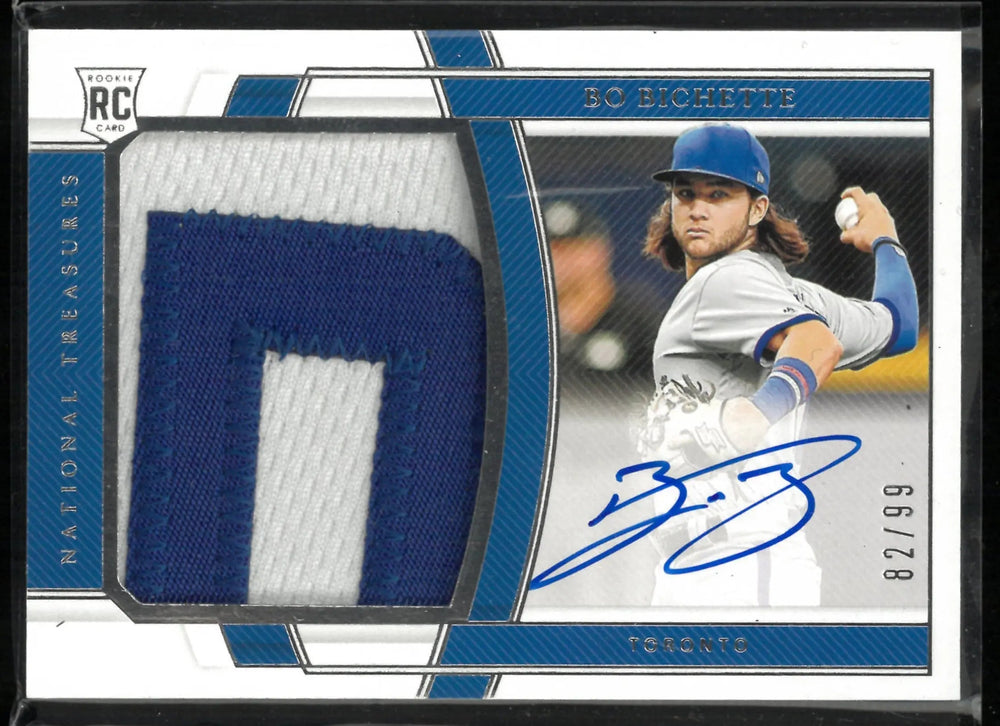 2020 Panini National Treasure Baseball Bo Bichette Rookie Patch Auto RC /99