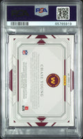 2020 Panini National Treasures Rookie Material Signatures Chase Young Black PSA8 RC /5