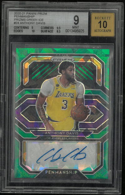 2020 Panini Prizm Anthony Davis #24 BGS 9 Auto 10 /16