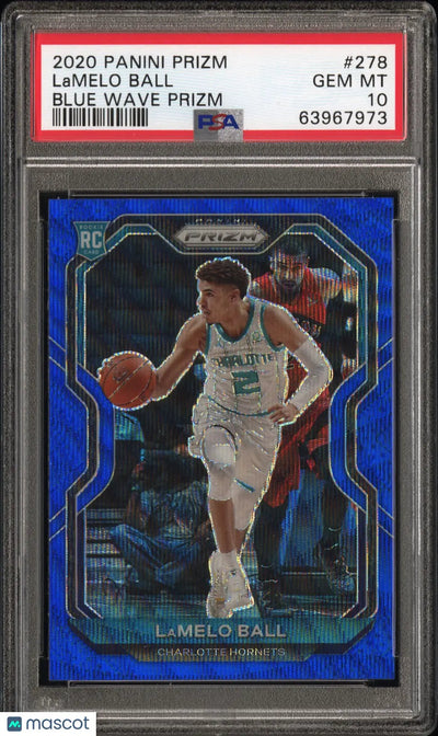 2020 Panini Prizm Lamelo Ball #278 Blue Wave PSA 10