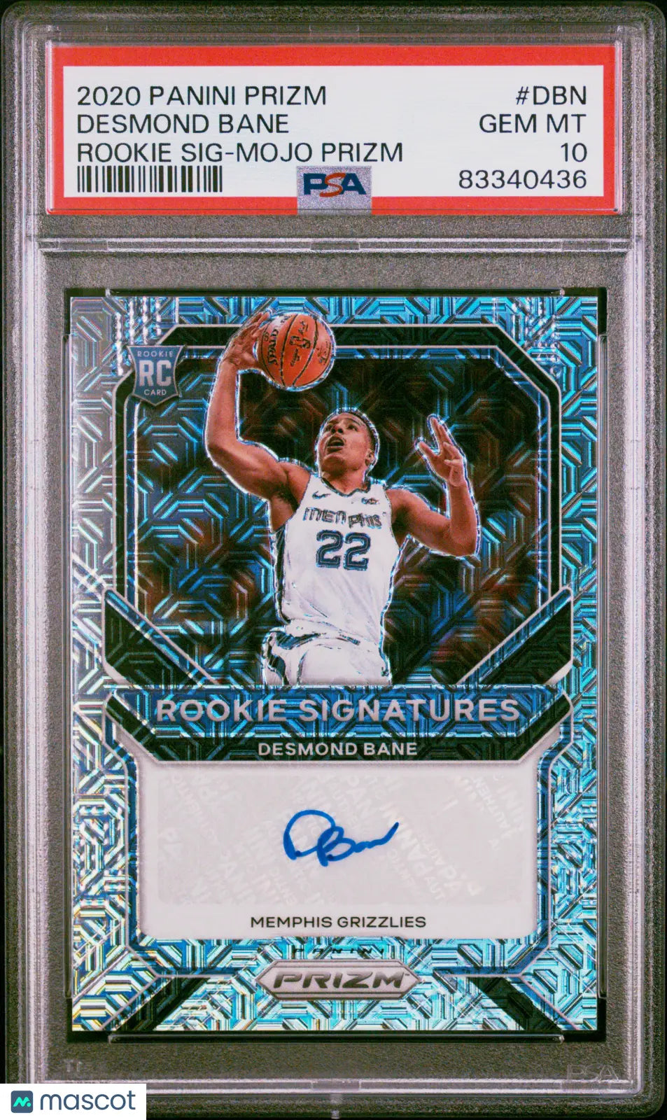2020 Panini Prizm Rookie RC Mojo Autograph Auto Desmond Bane PSA 10 /25