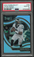 2020 Panini Select Football Jalen Hurts RC Rookie Silver Prizm PSA 10