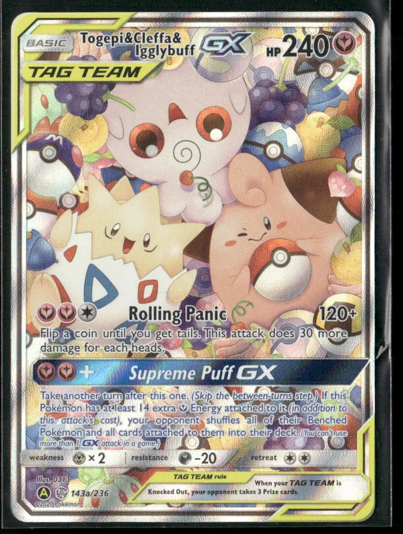 2020 Pokemon Alternate Art Promos Togepi & Cleffa & Igglybuff GX 143a/236