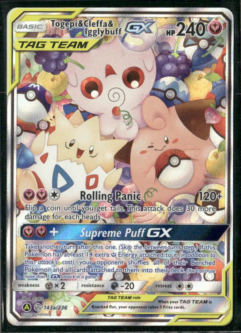 2020 Pokemon Alternate Art Promos Togepi Cleffa Igglybuff GX 143a/236