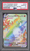 2020 Pokemon SWSH Champion's Path Charizard VMAX -Secret Fa PSA 10 74/73