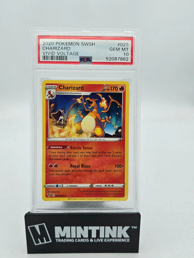 2020 Pokemon SWSH Charizard Vivid Voltage PSA 10 25/185