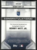 2020 Topps Bowman Sterling Autograph Bobby Witt Jr. Auto