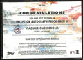 2020 Topps Inception Autograph Patch Vladimir Guerrero Jr. Auto