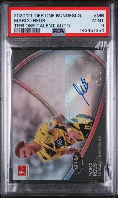 2020 Topps Tier One Bundesliga Tier One Talent Auto Marco Reus /100 PSA 9