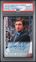 2020 UD SP Signature Legends Behind The Boards Wayne Gretzky Auto /49 PSA 8