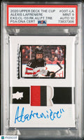 2020 UD The Cup Exquisite Col. Rookie Patch Auto Alexis Lafreniere PSA 9 /99