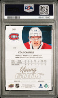 2021-2022 Upper Deck Series 1 Young Guns Cole Caufield #201 RC RookieePSA 10