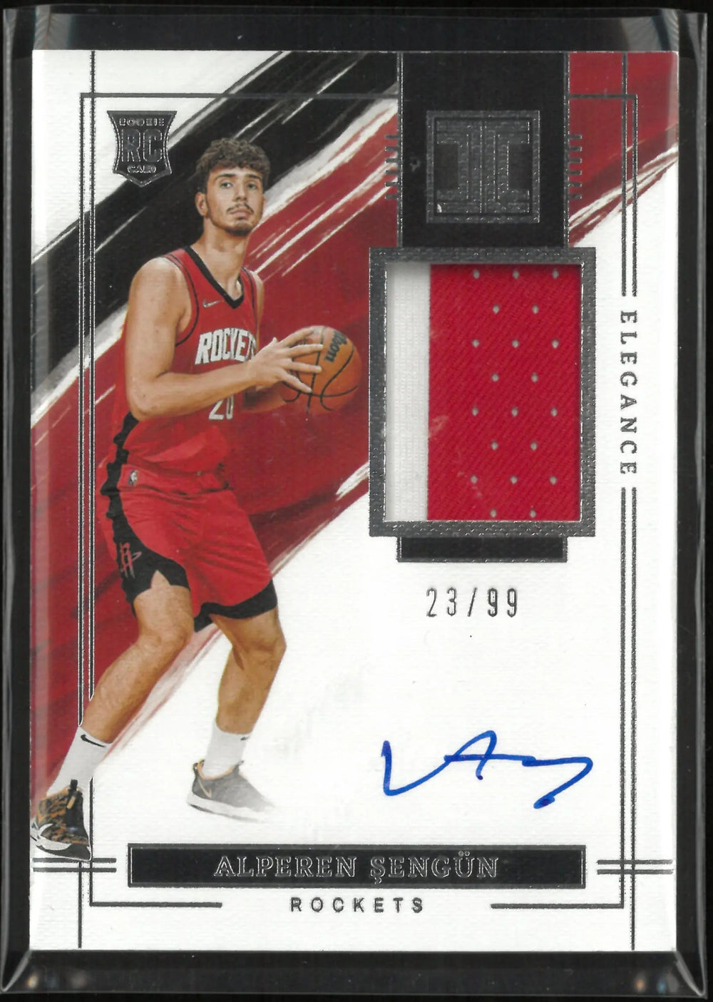 2021-22 Panini Impeccable Elegance Rookie Patch Autograph Alpren Sengun Auto /99