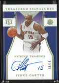 2021-22 Panini National Treasured Signature Vince Carter Autograph /10