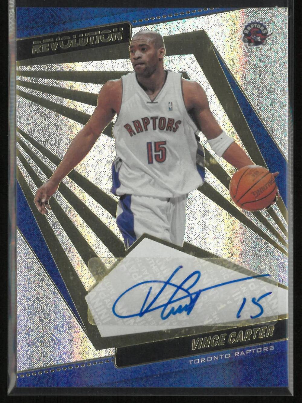 2021-22 Panini Revolution Autograph Vince Carter Auto Sand Glitter