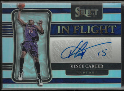 2021-22 Panini Select In Flight Autograph Vince Carter Auto /249