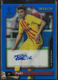 2021/22 Topps Merlin Chrome Autograph Pedri Auto Blue /75
