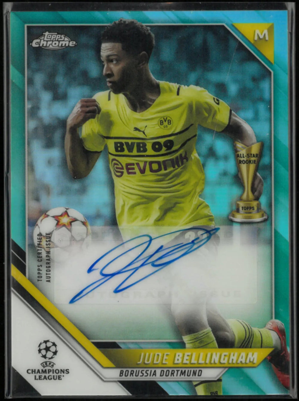 2021/22 Topps UEFA Champions League Autograph Jude Bellingham Auto Teal /199