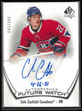 2021-22 Upper Deck SP Authentic Autograph Future Watch Cole Caufield Inscribed 45/999