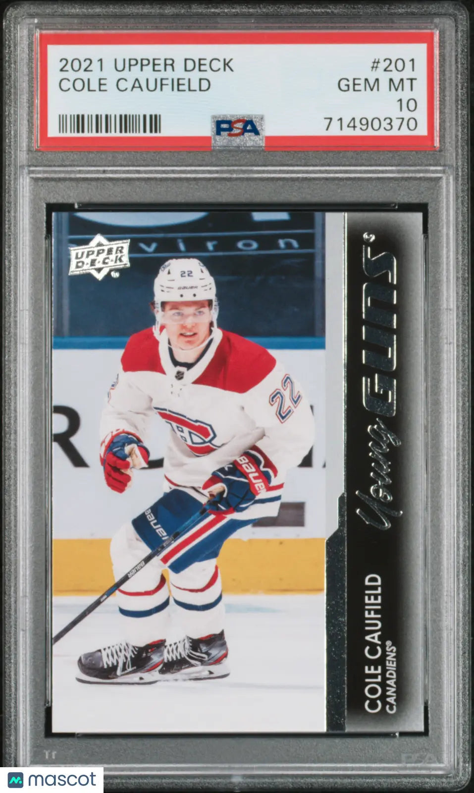 2021-22 Upper Deck Series 1 Cole Caufield Young Guns RC Rookie PSA 10