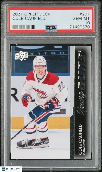 2021-22 Upper Deck Series 1 Cole Caufield Young Guns RC Rookie PSA 10