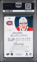 2021-22 Upper Deck Series 1 Cole Caufield Young Guns RC Rookie #201 PSA 9