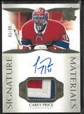 2021-22 Upper Deck The Cup Signatures Materials Carey Price Autograph Patch Auto /99