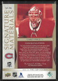 2021-22 Upper Deck The Cup Signatures Materials Carey Price Autograph Patch Auto /99